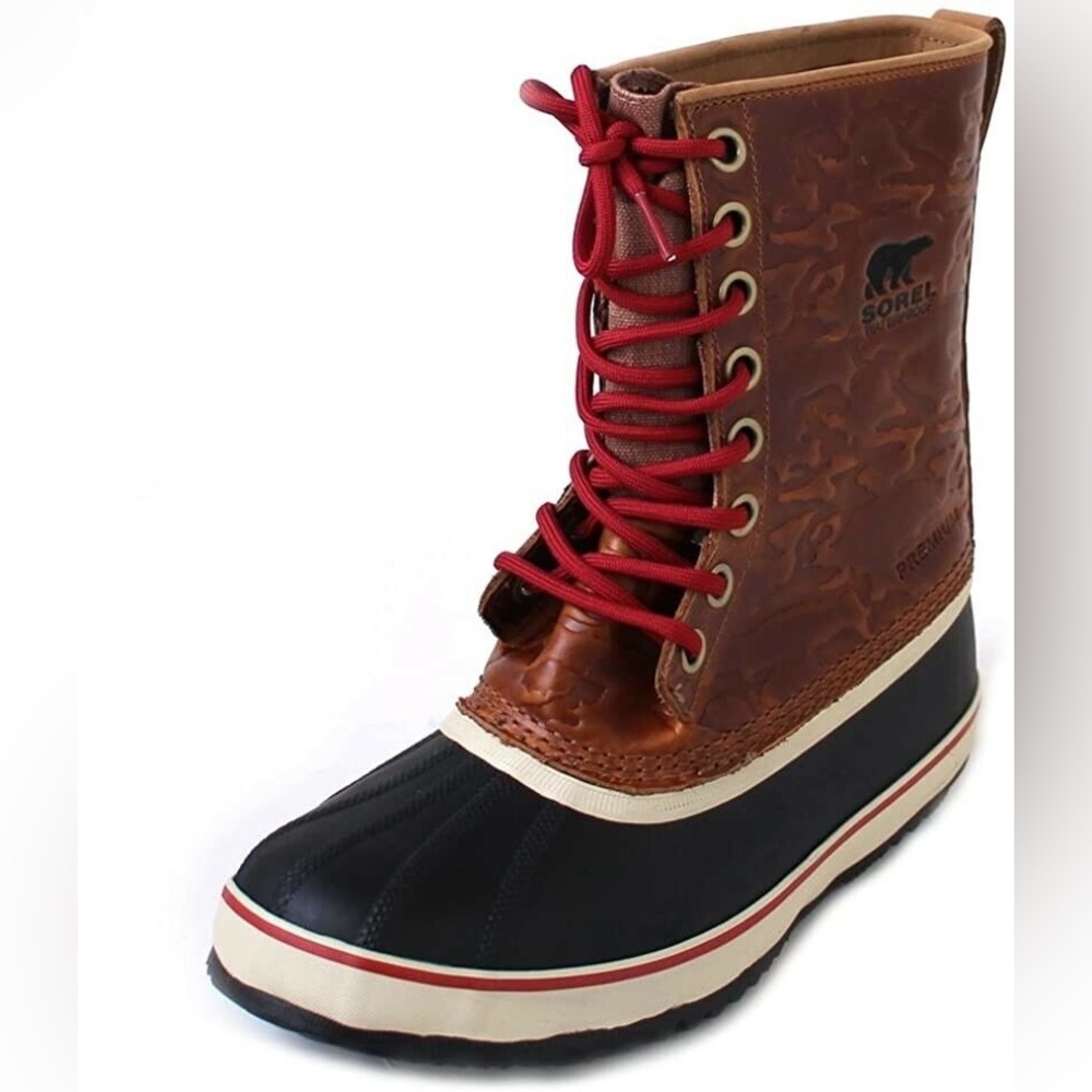 Sorel men’s brown leather insulated snow boots